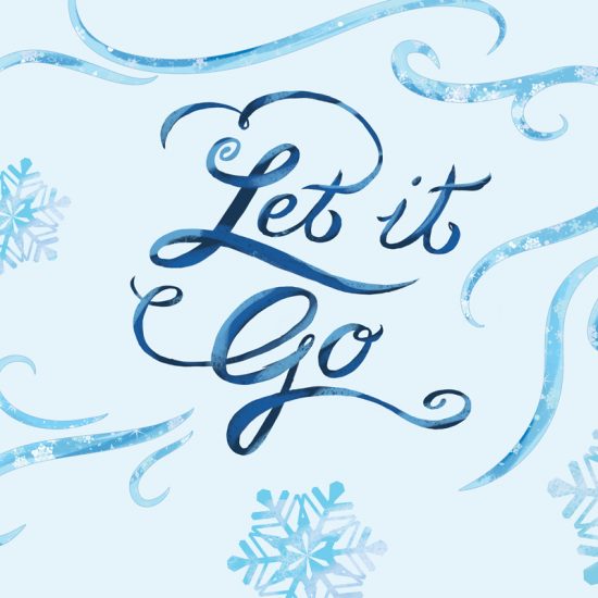 Frozen Party - Let It Go Lettering