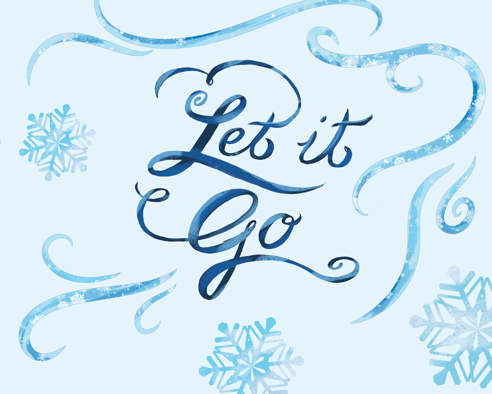 Frozen Party - Let It Go Lettering