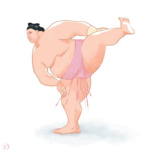 Daily Ura: Sumo Wrestler Illustration