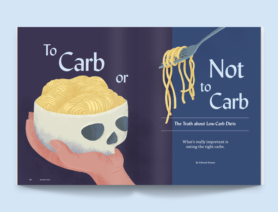 To Carb or Not to Carb editorial illustration